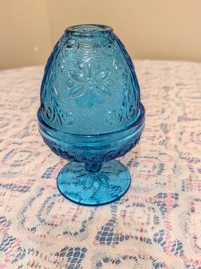 Dark Blue Fairy Lamp (Indiana Glass)